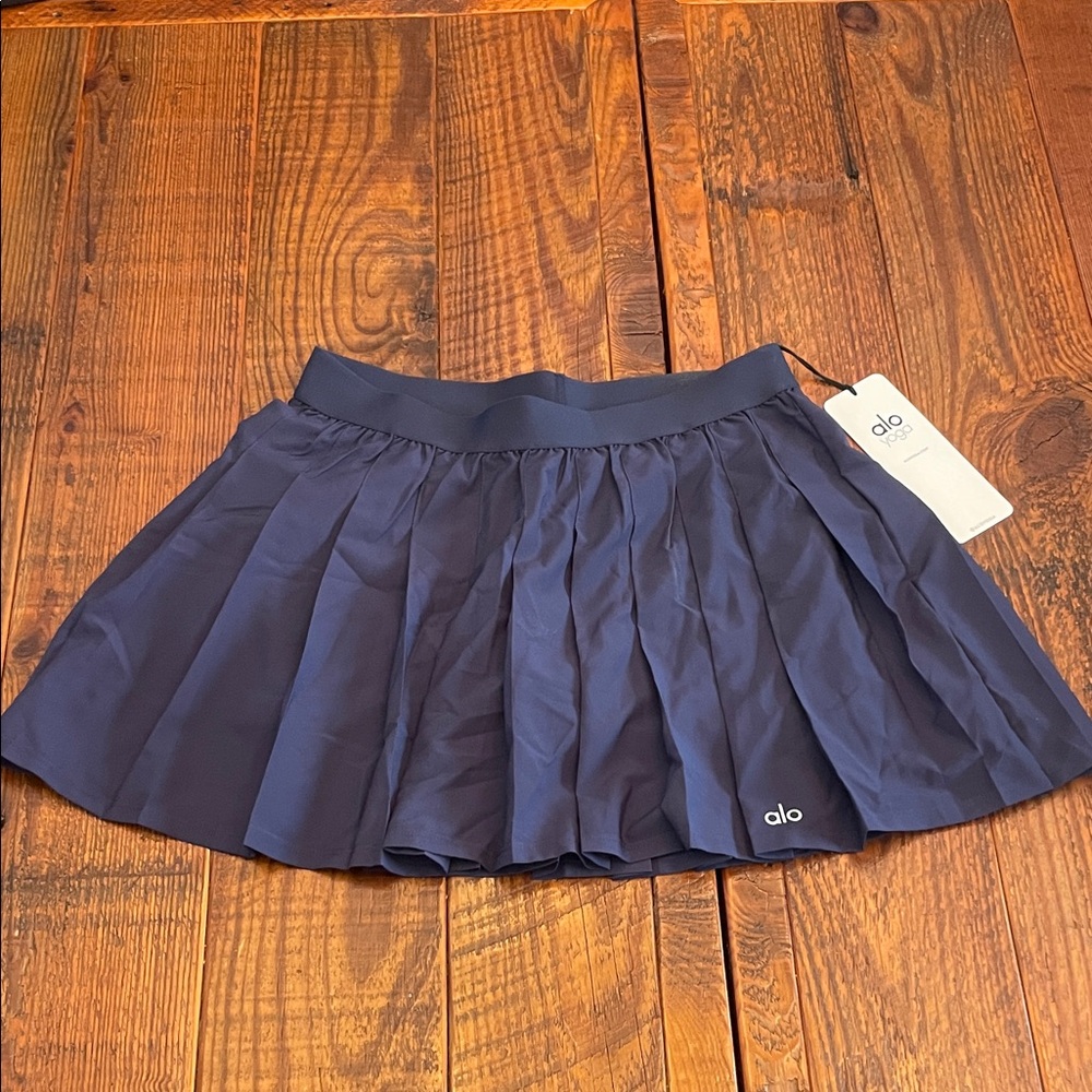 NWT Alo Varsity Tennis Skirt, true navy size M